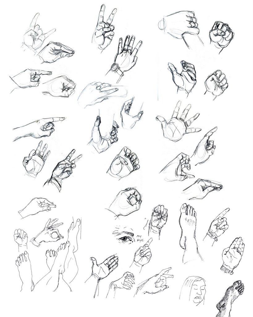 hand model drawing